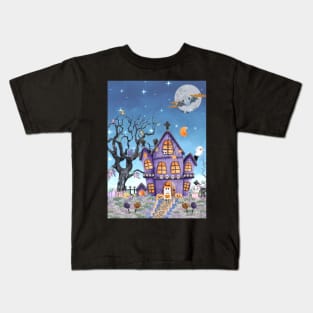 Cute Haunted House Kids T-Shirt